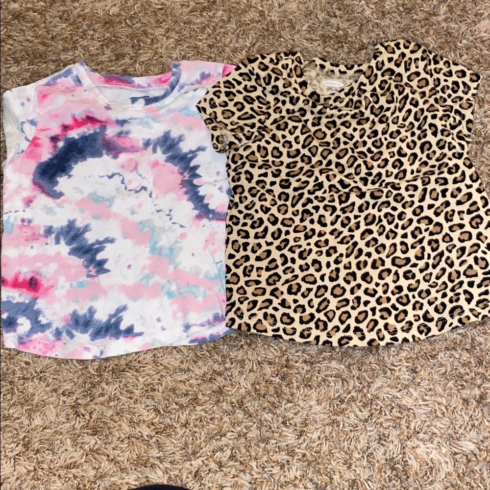 Old Navy Tie-Dye and Leopard Print Kids Tees
